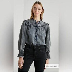 Camille Ruffle Neck Shirt
